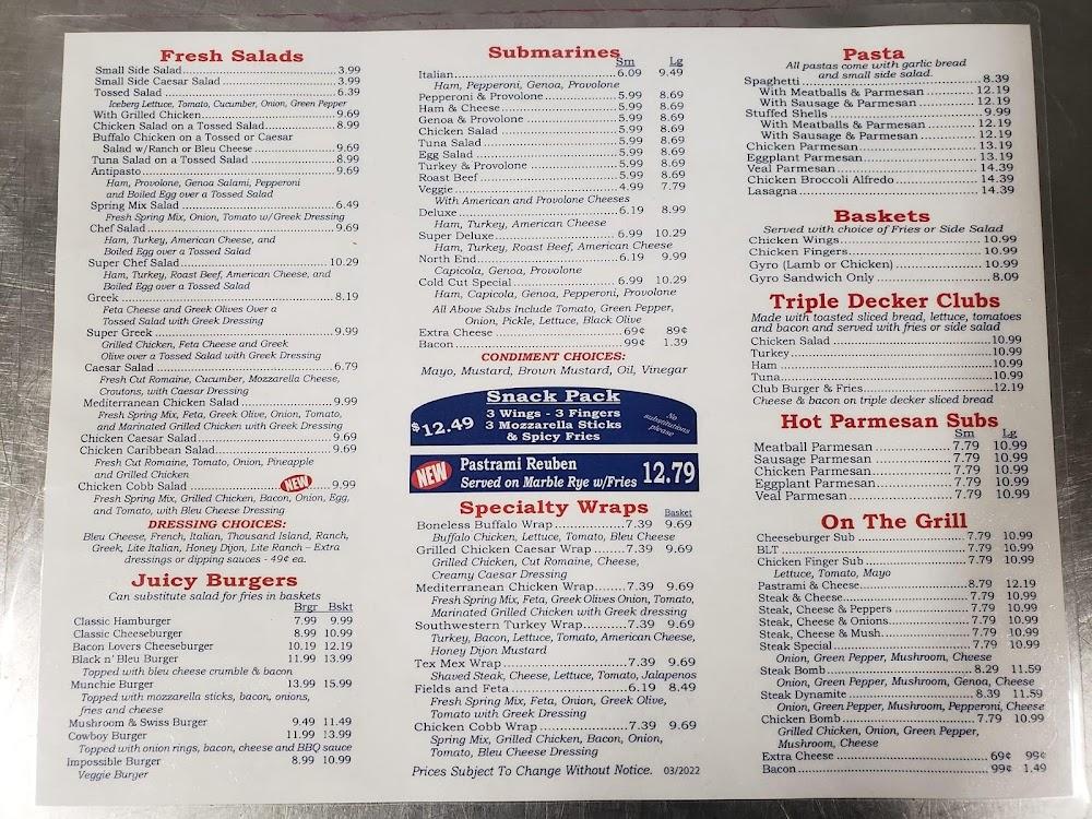 Bucksport House of Pizza Menu image 3