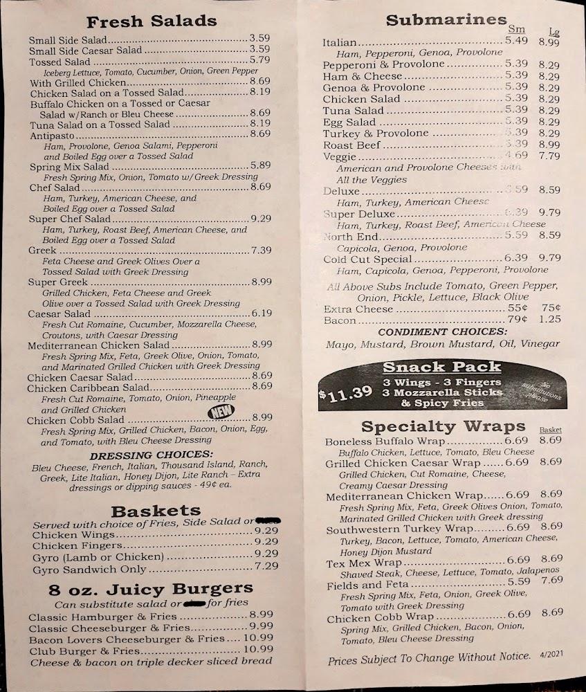 Bucksport House of Pizza Menu image 4
